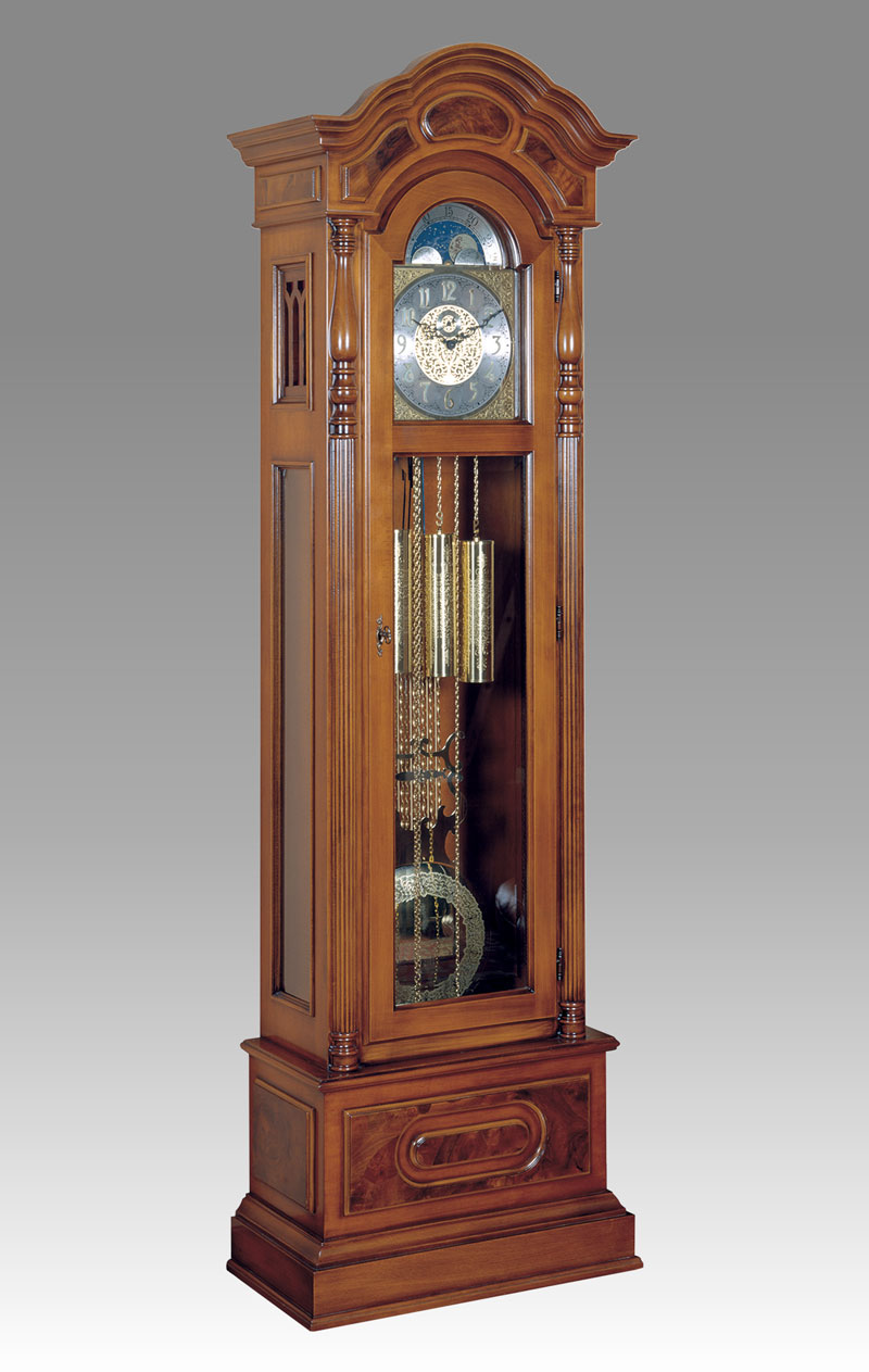 Curio Grandfather clock Art.540/1 walnut with drawers